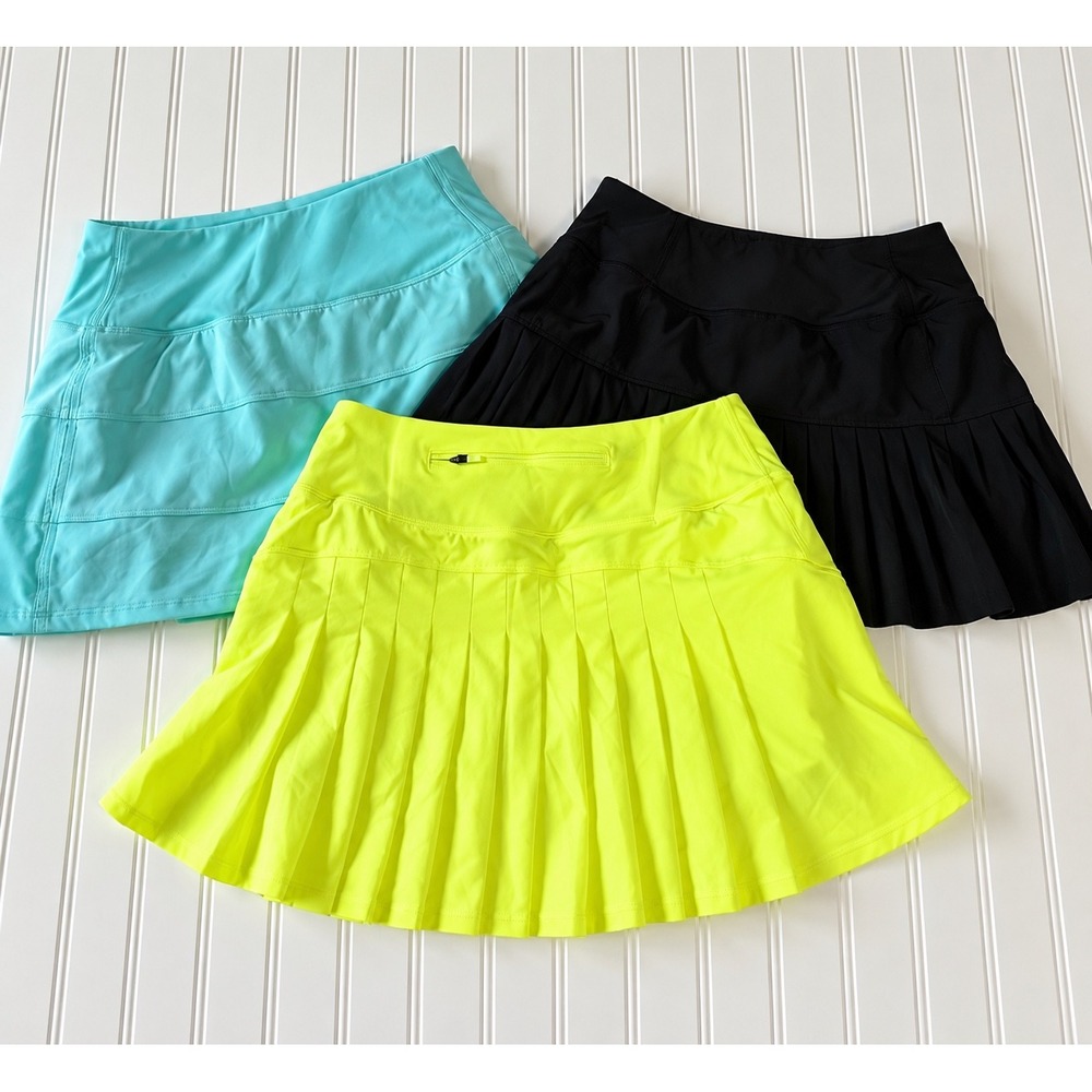 CRZ Yoga Mondetta Womens XS Skort Bundle Yellow Teal Black Tennis Golf Skirts
